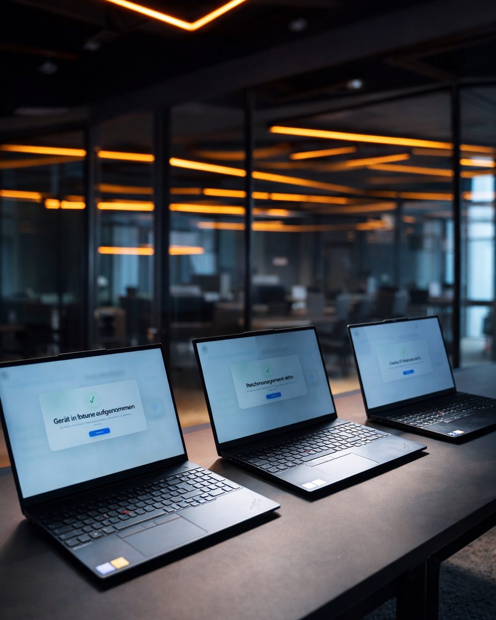 Neue Notebooks von Conto IT – eingerichtet und ins Geräte-Management aufgenommen