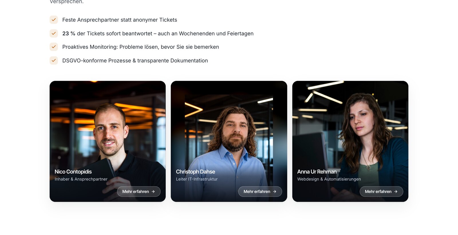 Neue Team-Vorstellung