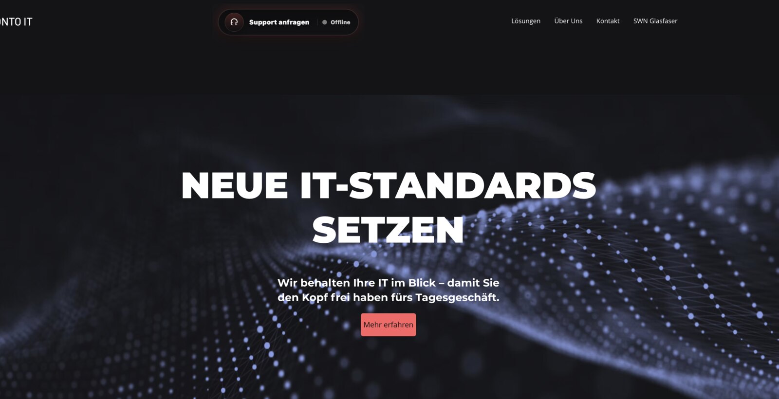 Alte Conto-IT-Startseite (Wix)