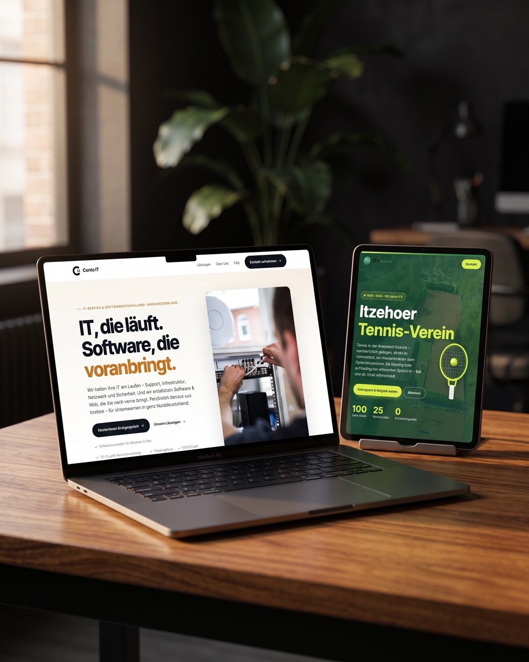 Echte Projekte auf echten Geräten: conto-it.de und die ITV-Itzehoe-Web-App