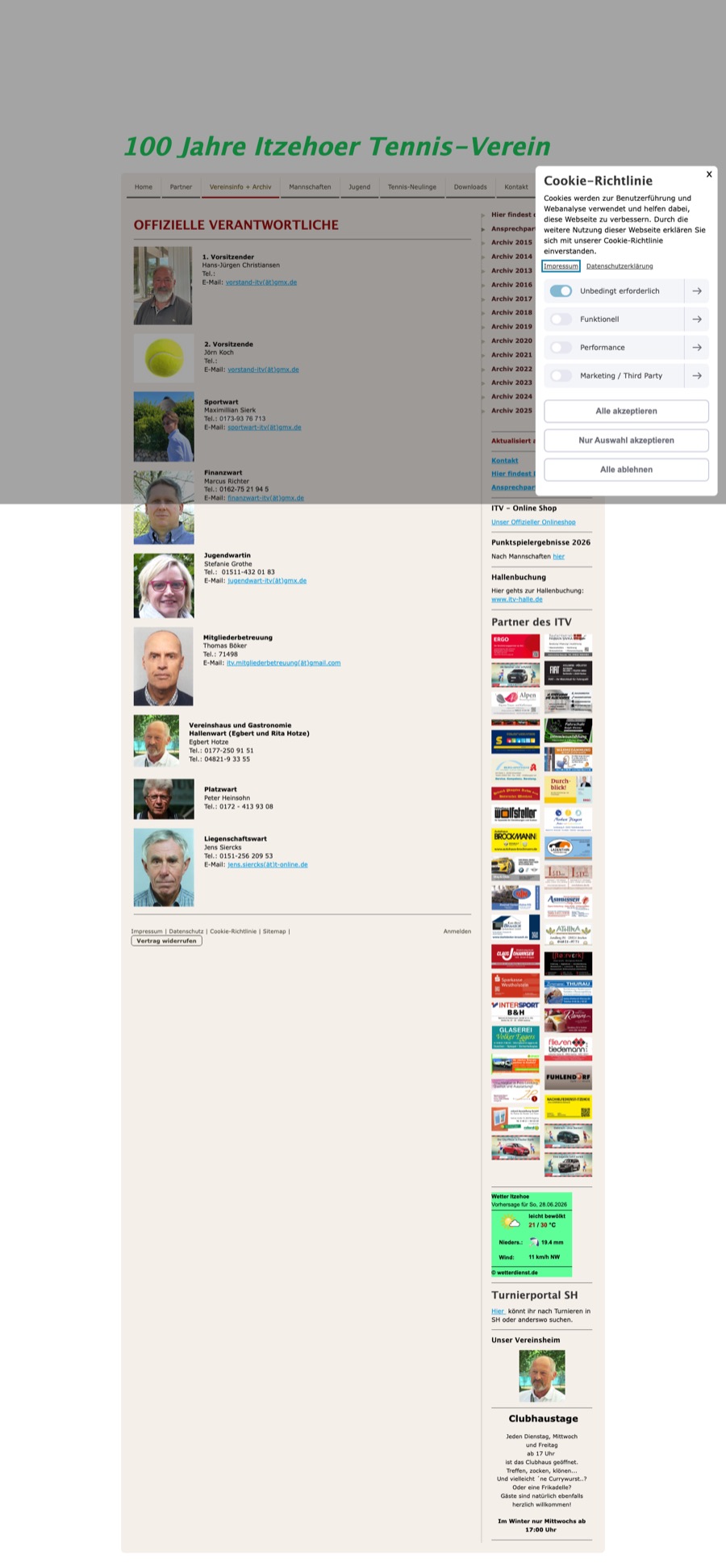 Alte Ansprechpartner-Seite