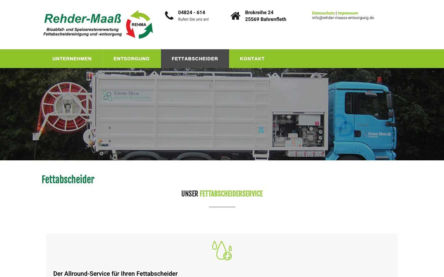 Alte Fettabscheider-Seite Rehder-Maaß